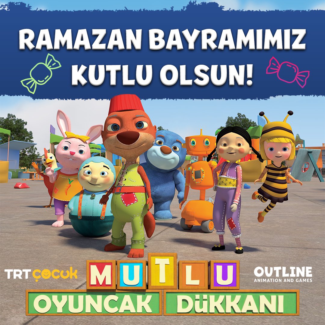 🧸Şeker tadında bir bayram geçirmeniz dileğiyle…☺️Tüm arkadaşlarımıza iyi bayramlar!💙🍬💐

#TRTÇocuk #MutluOyuncakDükkanı #OutlineAnimationAndGames #RamazanBayramı #İyiBayramlar
