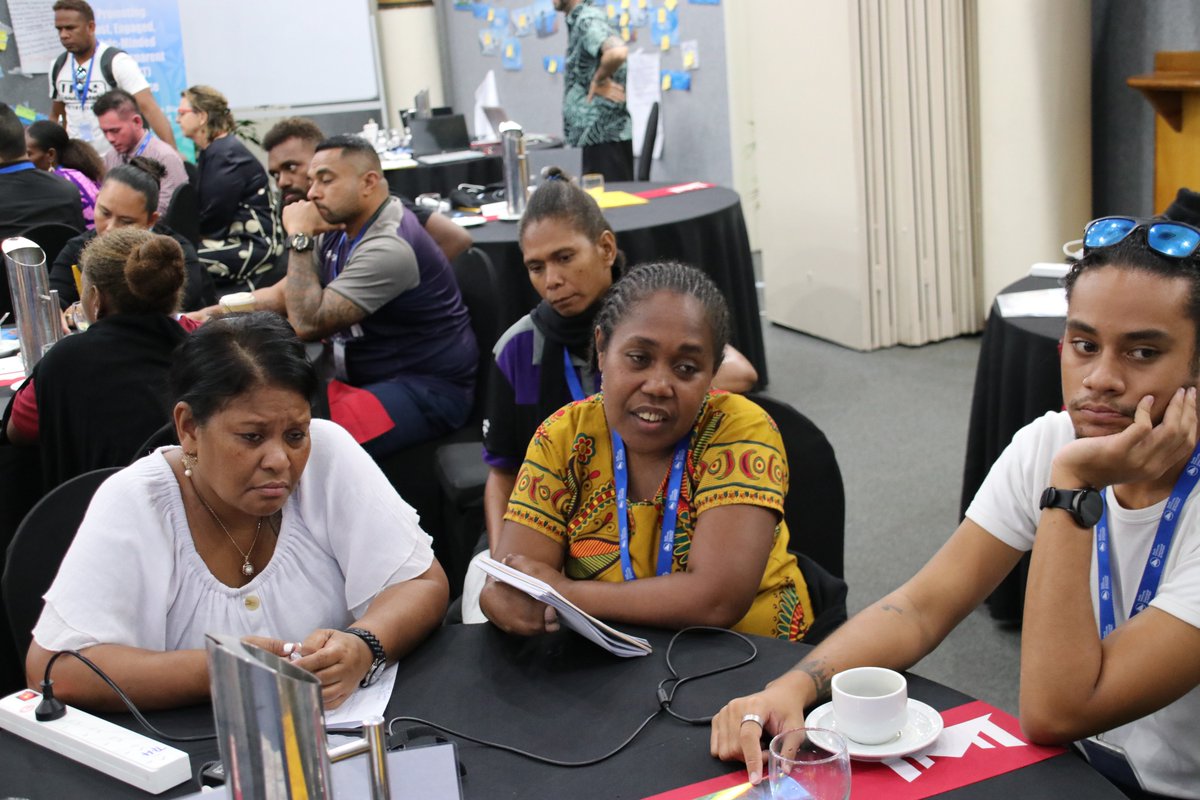 spc_live's tweet photo. "It can be life saving for a person w/disability to receive urgent disaster/emergency information,”Naomi Tai, People w/Disability Solomon Islands, a grantee of #PPAC program shared with 60 other #CSO grantees as part of a regional dialogue @usaidpacificisl #PacificStyleAdvocacy https://t.co/AQkV0PzI25