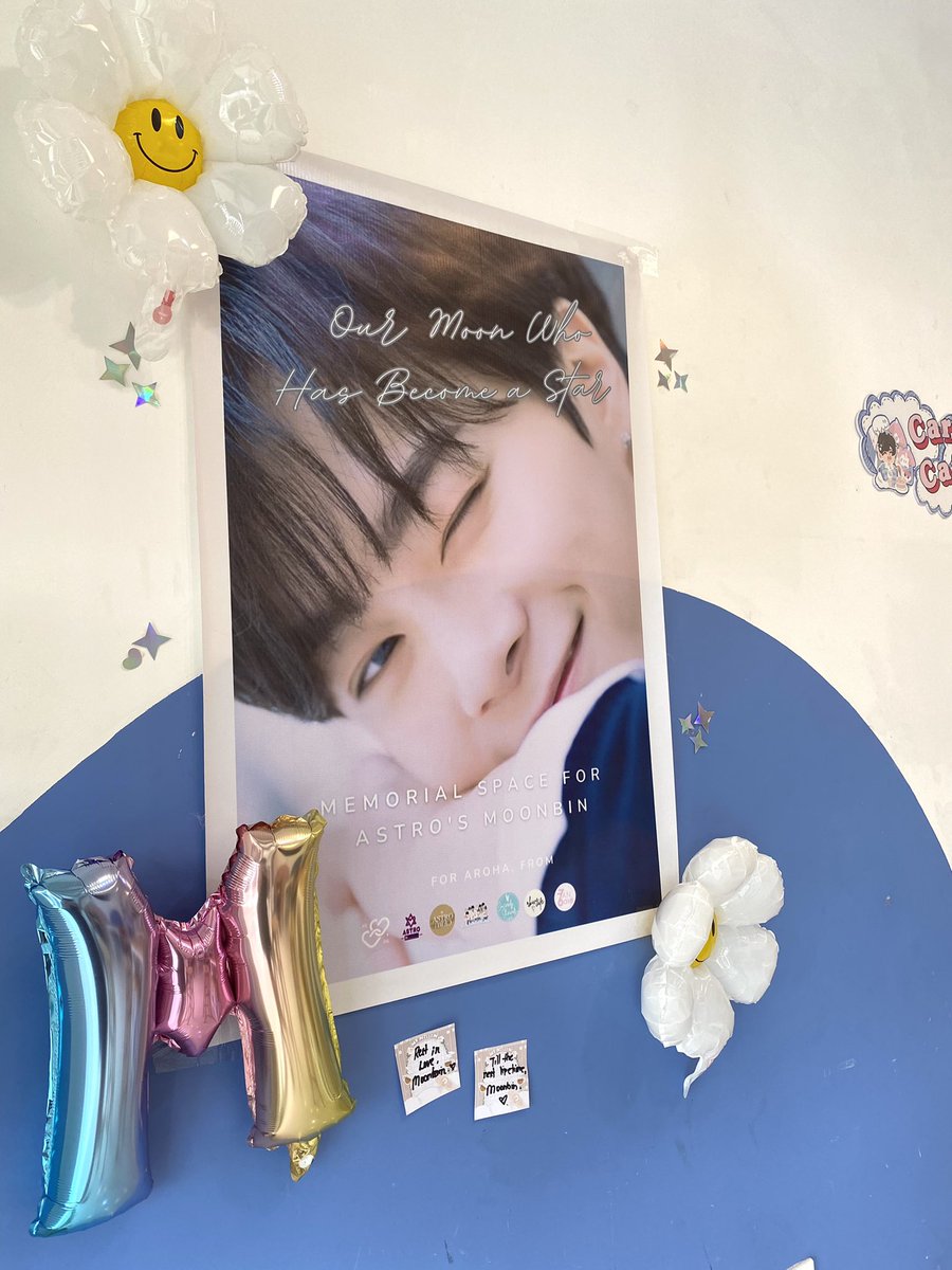 caratreatscafe's tweet photo. You may now visit Caratreats Cafe to pay respects for Moonbin. 🌒

We will also be playing Astro MVs and music alongside SVT's for the entire weekend. Thank you 🤍 https://t.co/JahA2dd3VT