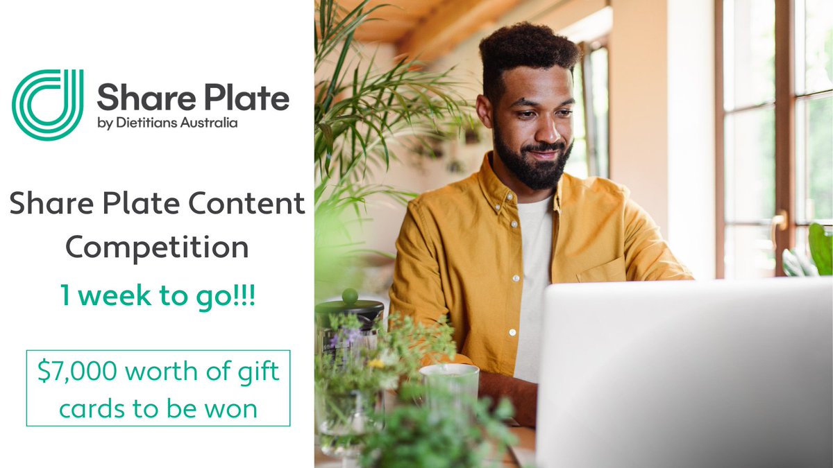 dietitiansaus's tweet photo. #DietitiansAustraliaMembers – We’re entering the final week of the Share Plate Content Competition! It’s not too late to enter so head over to Share Plate and participate now: https://t.co/rSVs0CnRhV
#Dietitian #APD #Community #ContentCompetition https://t.co/ZSDobKf9LR
