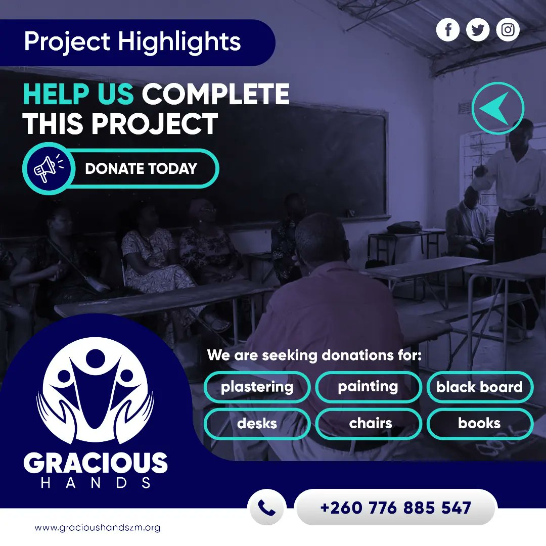 Together we can do great things! Help us complete the Early Childhood Centre in Chikwasha village (Chisamba district) #donate #rejuvenation #Zambia