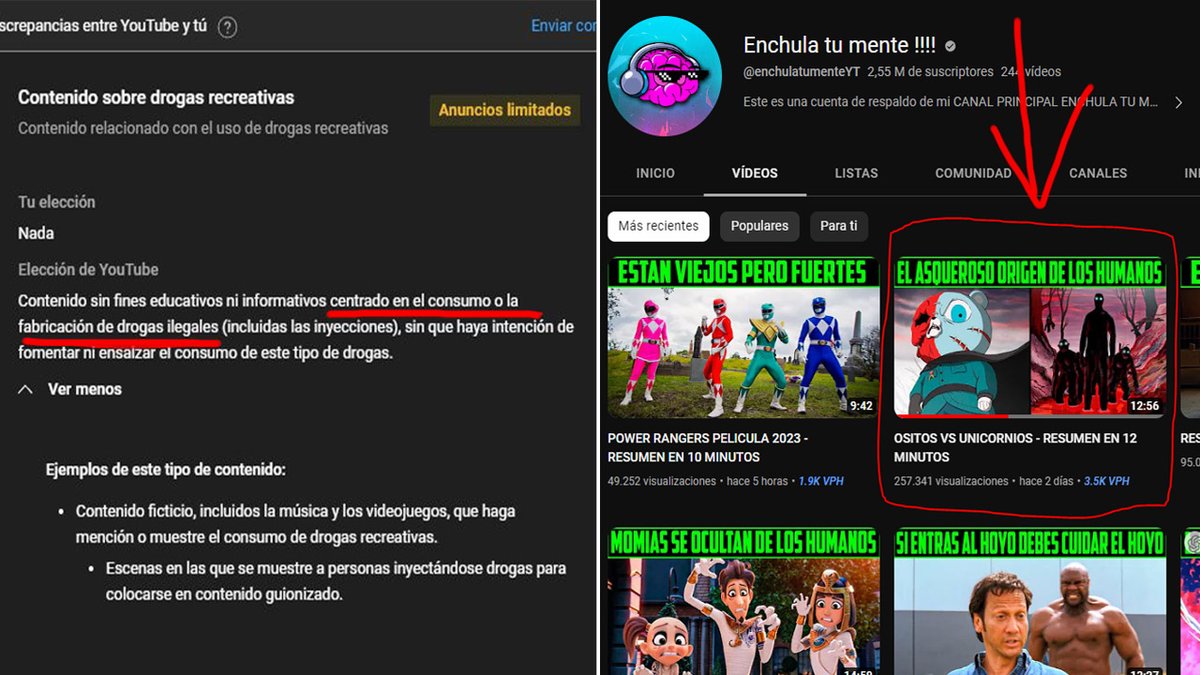 EnchulaTuMente's tweet photo. @TeamYouTube Considero que por esa escena no es posible que me digan que mi video esta CENTRADO EN EL CONSUMO DE DROGAS.
Por otro lado, me dicen q mi miniatura es controvertida, ¿q controvertido puede tener una imagen de animación?
pueden analizar una vez más este caso?.
Muchas Gracias. (2/2) https://t.co/HKDviUIBdD