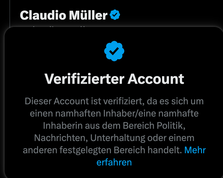 claudio_mueller's tweet photo. 5 mins ago I was unverified, now I got the old #BlueCheckMark back? What is this madness? https://t.co/22JquMsEpk