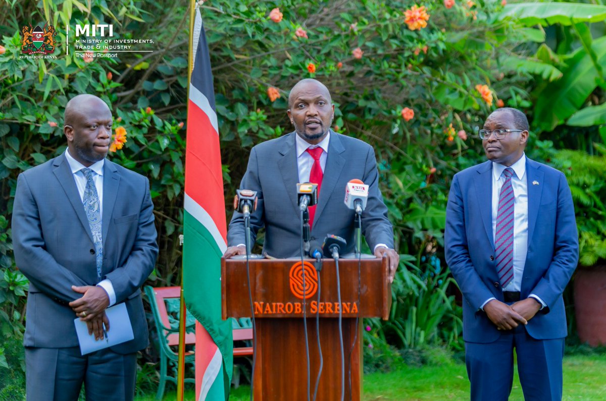 MITI Cs Moses kuria wished to extend his gratitude to the Kenyan & American negotiation teams led by Trade PS @AlfredKOmbudo & Ms.Constance Hamilton-Assistant US Trade Representative for Africa/Chief Negotiator for the US, respectively, #USKenyaTradeTies