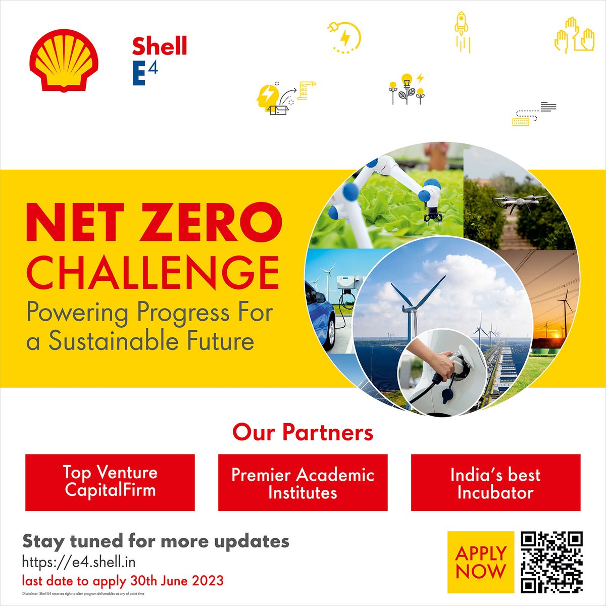 Shell_India's tweet image. Ready to bring your sustainable start-up idea to life? 

Shell E4 #NetZeroChallenge is looking for innovative start-ups &amp;amp; entrepreneurs who want to make a real impact on the world. 

Register Now at go.shell.com/3ovc2Xb to make a difference!

#PoweringProgress #ShellE4