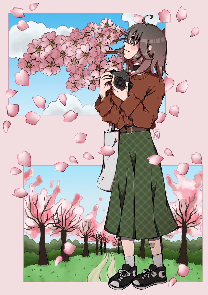 Foxcakeart's tweet photo. Sakura season 🌸🌸🌸 https://t.co/cdXAHky3eg