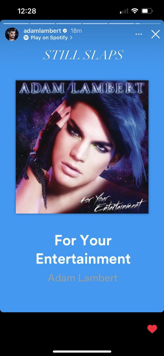 brynn5xox's tweet image. “Still slaps”

Yes, yes it does Adam!!

@adamlambert shared For Your Entertainment on his IGS and I think that calls for a massive stream binge #Glamberts! Let’s go!!

#AdamLambert #ForYourEntertainment