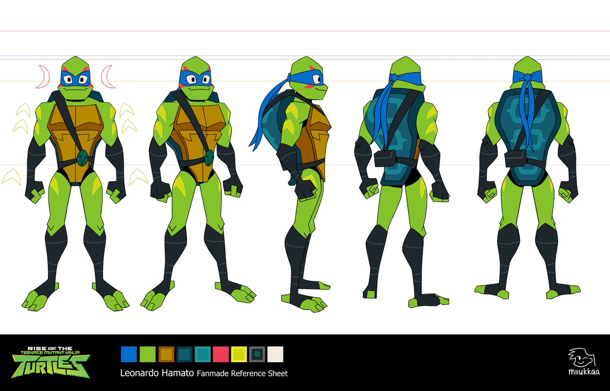 miiukkaa's tweet image. I drew (post-movie) reference sheets of the turtles! I hope these help all the turtle fans out!!! :]🐢🐢🐢🐢
You can get PNGs + PSD files for each turtle and splinter from gumroad: miiukka.gumroad.com/l/hdeir

#rottmnt #SaveRiseoftheTMNT