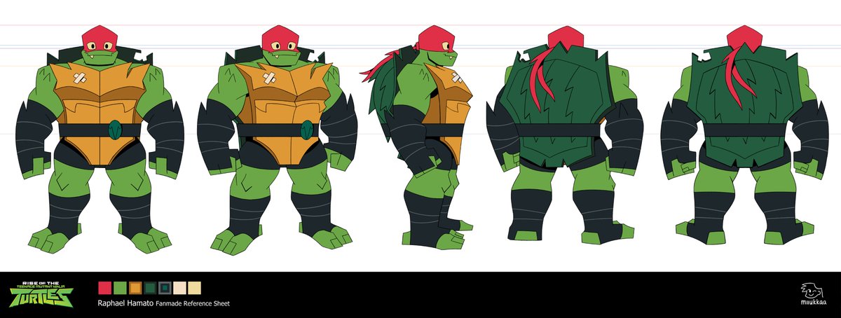 miiukkaa's tweet image. I drew (post-movie) reference sheets of the turtles! I hope these help all the turtle fans out!!! :]🐢🐢🐢🐢
You can get PNGs + PSD files for each turtle and splinter from gumroad: miiukka.gumroad.com/l/hdeir

#rottmnt #SaveRiseoftheTMNT