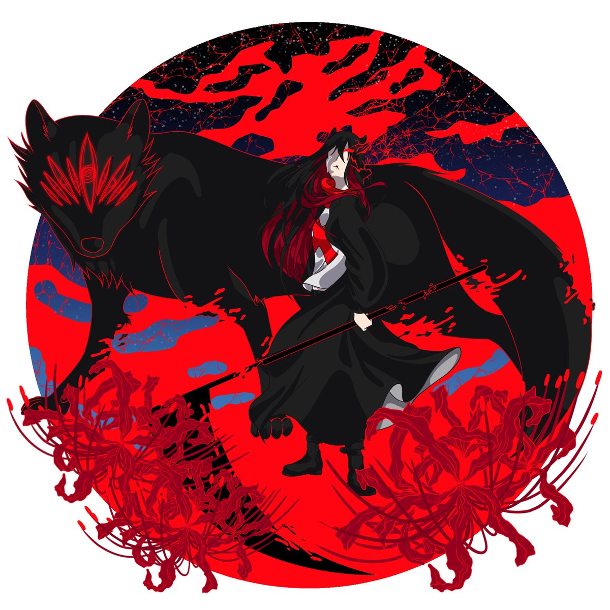 TheButt6969's tweet photo. posted this on instagram at roughly 3am for a contest and forgot to mention that @grave_weaver please let me pet the demon doggy. https://t.co/YagaxwVcAR