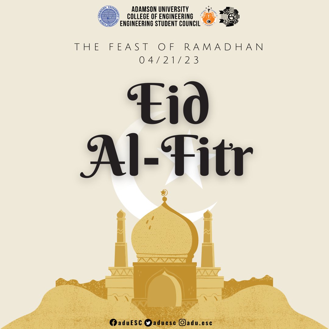 aduesc's tweet photo. 𝙀𝙞𝙙 𝙈𝙪𝙗𝙖𝙧𝙖𝙠!

The AdU-ESC sends warm wishes and happiness to all our Muslim friends and family. 

Wishing you all a joyful and prosperous Eid!

#OneCOE 
#ESCalate

Pubmat by:  Emmanuel John Reyes https://t.co/5NJY8J5eqE