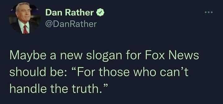 flowabug's tweet photo. @DanRather @TheAstuteGaloot You never needed a blue check mark. Much respect Mr. Rather. https://t.co/CJ0YXxSh4N