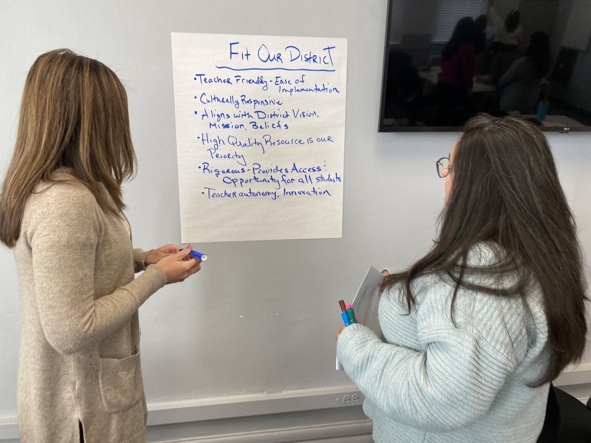 leahod's tweet photo. It begins. ❤️📚

The journey to pick a literacy resource for @BerwynSouth100 continued w/ these leaders this week. It’s the beginning, but a strong start indeed. Initial vendor demos for K-5 this week, and 6-8 next week. #d100inspires @BeaMaldo310 @TheresaAdelphia @maryhavis https://t.co/1SRyupt7oI