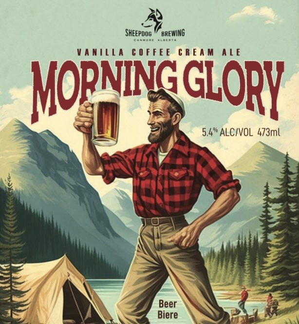May 12th our limited spring seasonal drops. Retailers contact orders@sheepdogbrewing.com for more info. #albertacraftbeer #canmore #sheepdogbrewing #vanillacoffe #creamale #morningglory