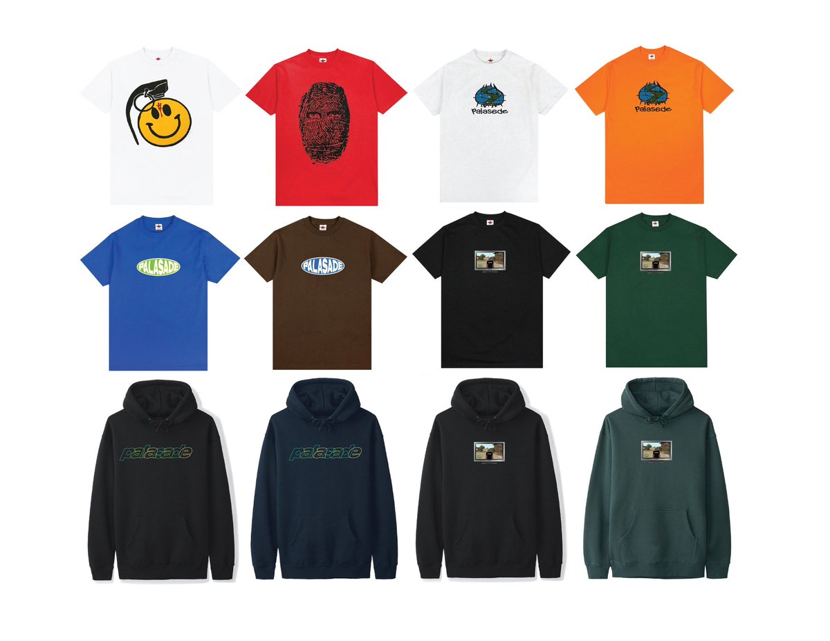 Rob56k's tweet photo. OUR WEB-STORE HAS NOW BEEN UPDATED WITH NEW ITEMS. THANK YOU FOR SIX YEARS OF PALASADE. $20 TEES, $12 SOCKS, EMBROIDERED HOODIES AND MORE. 📟📟📟 https://t.co/aTqlsBYp08 ❤️ https://t.co/zoJPU2kG1t