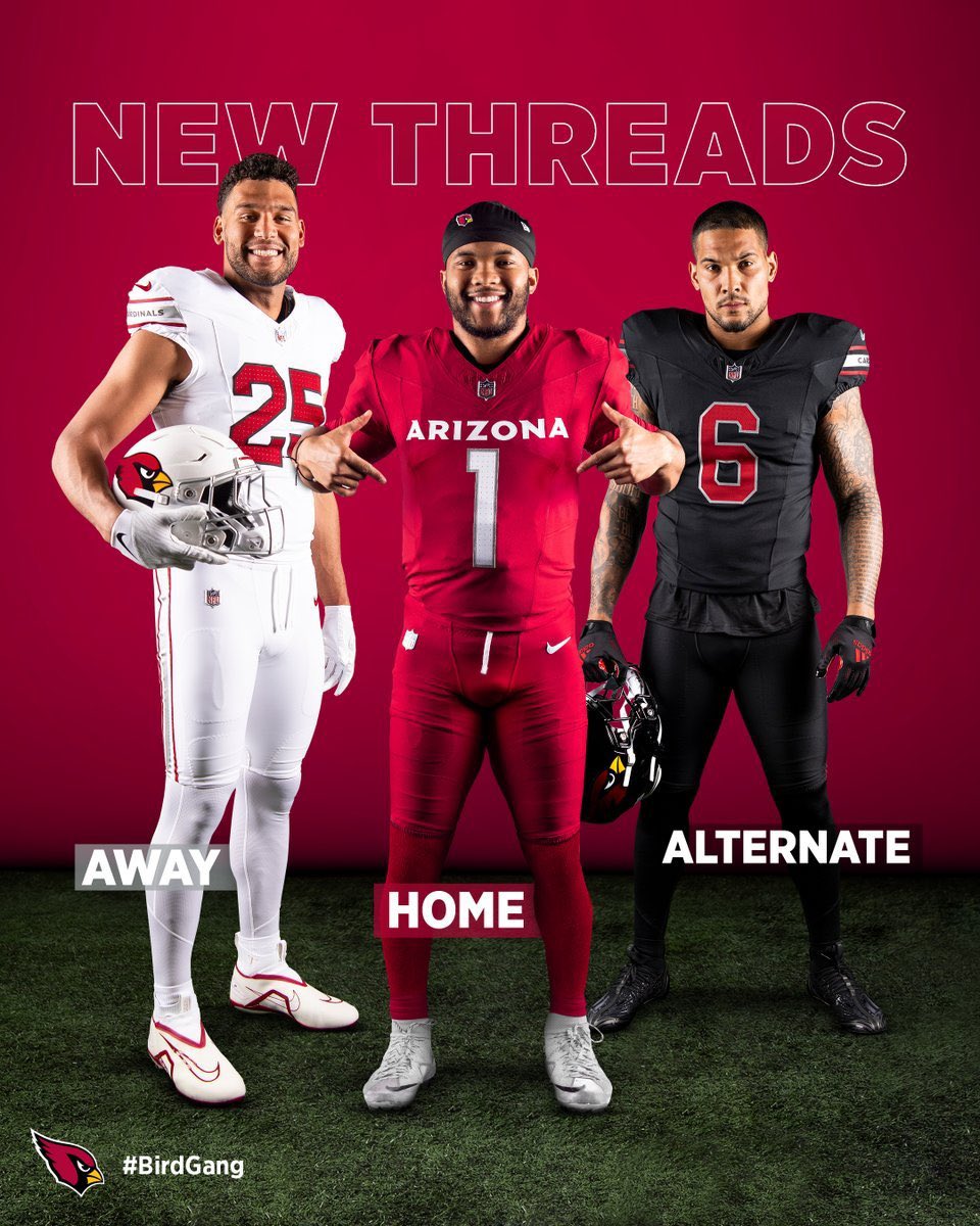 SportHitters's tweet photo. How we feelin about the Cardinals new unis?

📸 @AZCardinals https://t.co/auGrwyoCfb
