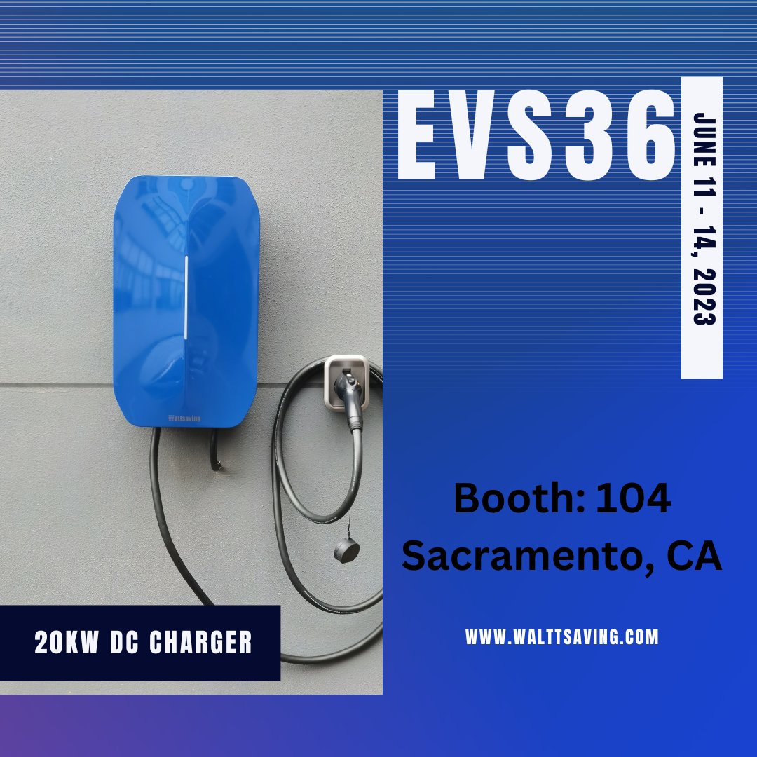wattsaving's tweet photo. Our 20kW DC charger will make its debut at @EVS36CA  in California. Visit Wattsaving at Booth 104. 

#evs36 #exhibition #wattsaving #evcharging #dcchargers #chargingstation #business #investment https://t.co/IMzxk7qSrz