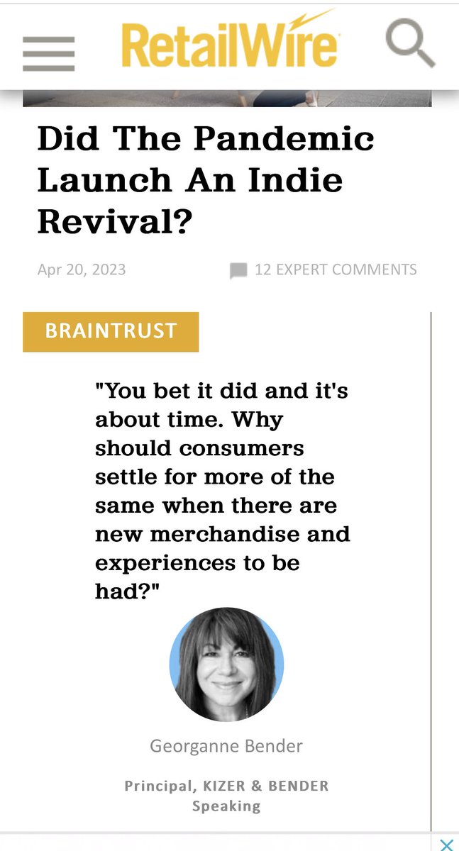 kizerandbender's tweet photo. Did the pandemic launch an indie #retail revival? You bet it did and itโs about time. Why should consumers settle for more of the same when there are new merchandise and experiences to be had? #retailwire https://t.co/AOBvlJlqpC https://t.co/9RBXEDXDy9