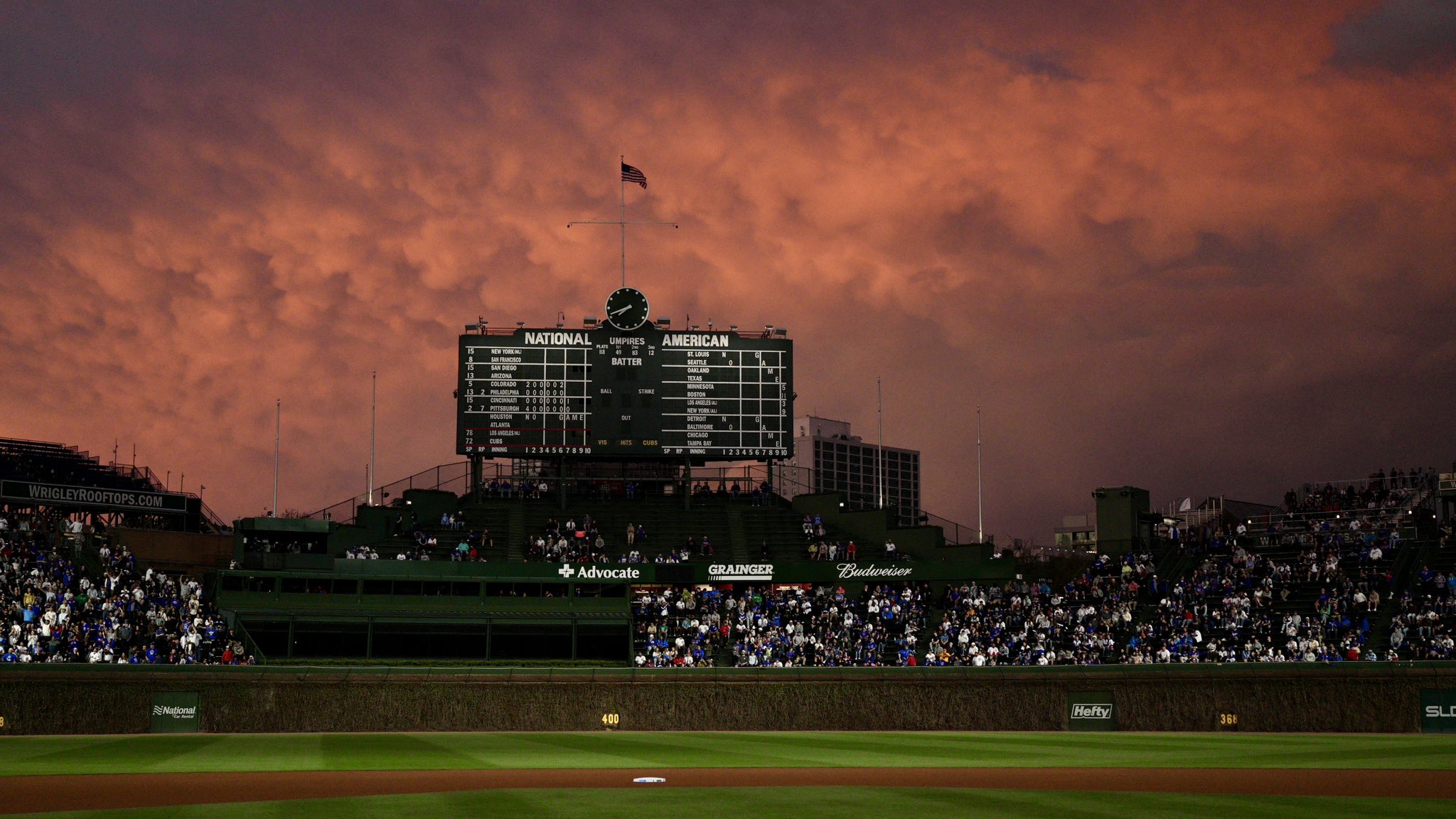 Chicago Cubs on X: Wrigley Field baseball skies hit different 😍   / X