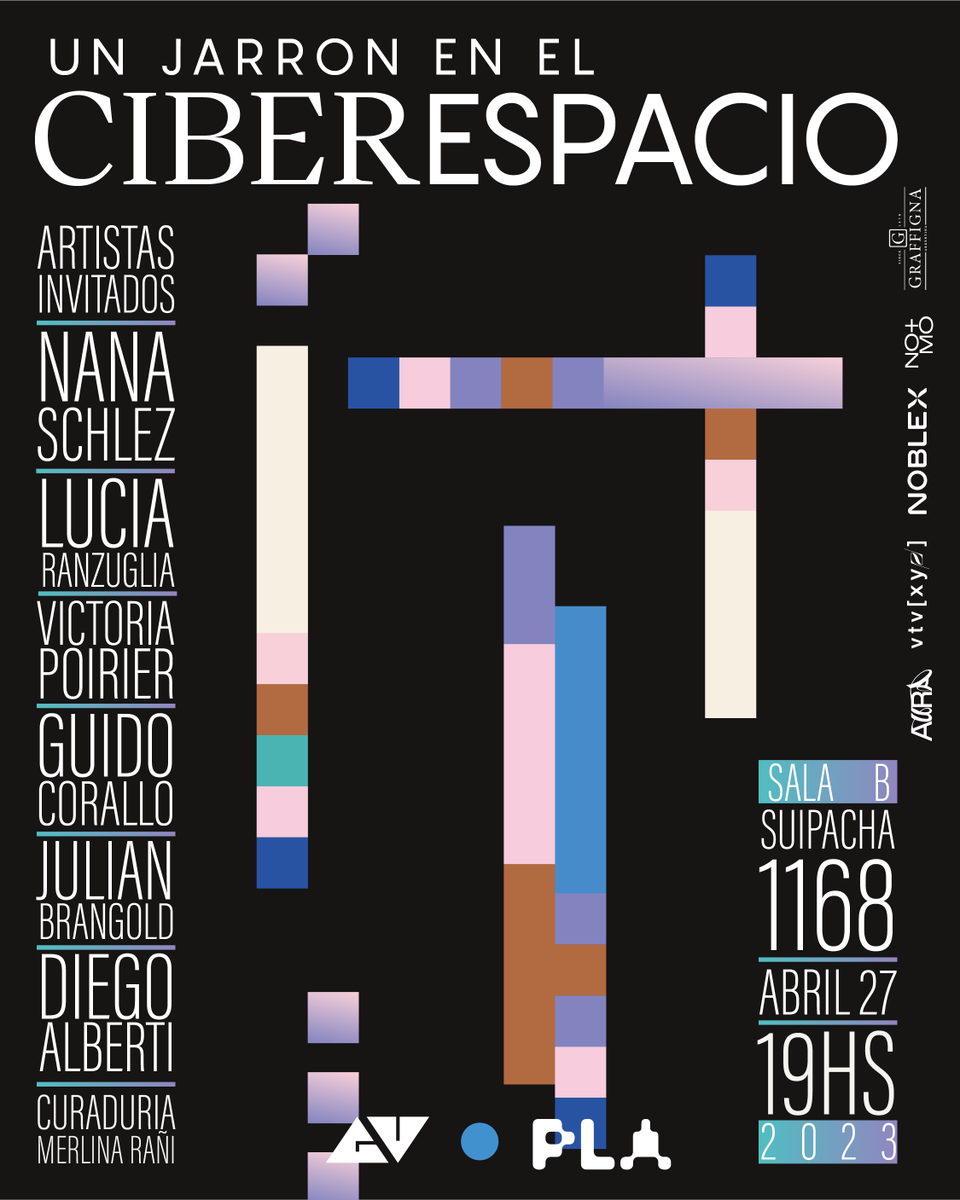 @Vermeer and <a href="/EspacioPla/">Espacio Pla</a>  present A Vase in Cyberspace, curated by <a href="/merlina_rani/">Merlina</a> , a retrospective of Eduardo Pla and a group show featuring <a href="/NanaSchlez/">Nana Schlez</a>  @luran__  <a href="/ponio_ponio/">ponio▼</a> <a href="/gcorallo/">Guido Corallo || gcrll</a> <a href="/julianbrangold/">⬡ julian brangold ⬡</a>  <a href="/untigrehervido/">untigrehervido</a> 
 
💍VTV.xyz, <a href="/Aura_NFTArt/">Aura</a> <a href="/NoblexAr/">Noblex Argentina</a>