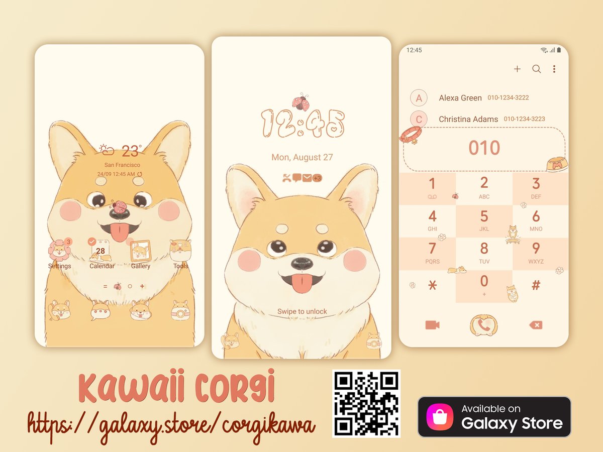 mun_studio's tweet photo. 🌱 Get together with your friend Kawaii Corgi and his little LadyBug on the screen of your Samsung phone. Discover the journey of two little friends to make your day full of energy!
🐶 𝐊𝐚𝐰𝐚𝐢𝐢 𝐂𝐨𝐫𝐠𝐢 🐶
🎁 Check it out at:
🎈https://t.co/eZqQbsK53a
#munstudio #muntheme https://t.co/qB6NoiYy6E