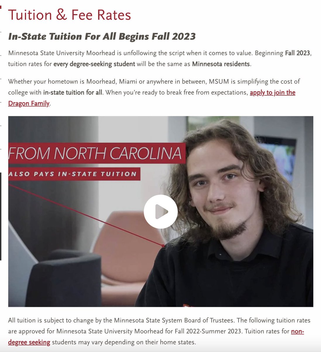 MSUM_EdD's tweet photo. 🖤❤️ In-state tuition for all!💐Go Dragons! 🔥🐉🔥 https://t.co/PGJDigWGmn