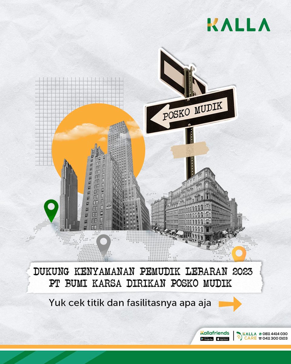 KallaGroup_ID's tweet photo. Dalam rangka memberikan pelayanan kepada para pemudik yang akan pulang kampung, PT Bumi Karsa melalui proyek preservasi jalan mendirikan posko mudik.
Yuk, di cek titik posko mudik dan fasilitasnya apa aja! π
#KALLAforLife #KALLA #BumiKarsa #Mudik #PoskoMudik #Lebaran https://t.co/73p6rIAqMz
