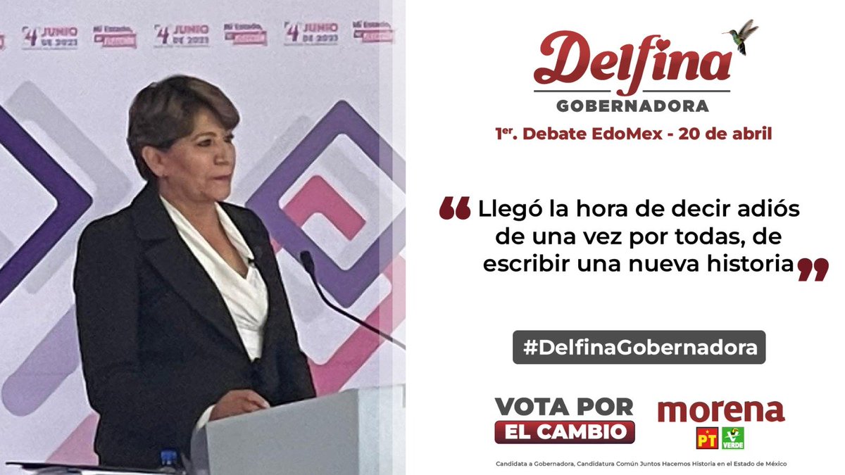 delfinagomeza's tweet photo. Hoy tenemos dos opciones: por un lado el PRIAN, que es sinónimo de corrupción y privilegios, y por el otro, nosotros, que representamos el cambio y la esperanza. Las y los mexiquenses tenemos una oportunidad histórica, ¡faltan muy pocas semanas para que se vayan para siempre los corruptos!
#DelfinaGobernadora #DebateEdomex