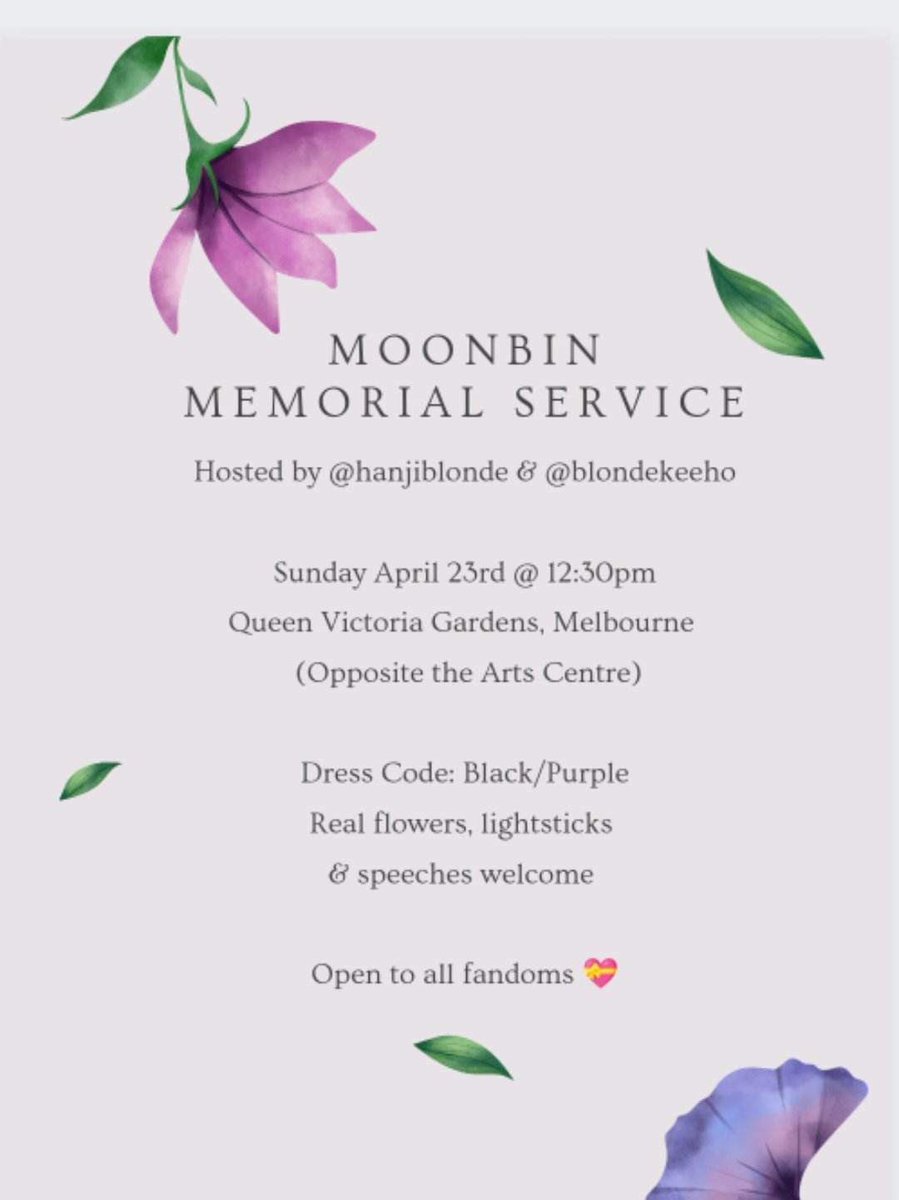 blondekeeho's tweet photo. ATTENTION MELBOURNE !

sunday we will be having a little get together for anyone who had their life touched by our moonbin 💜 https://t.co/E6OTQpBWys