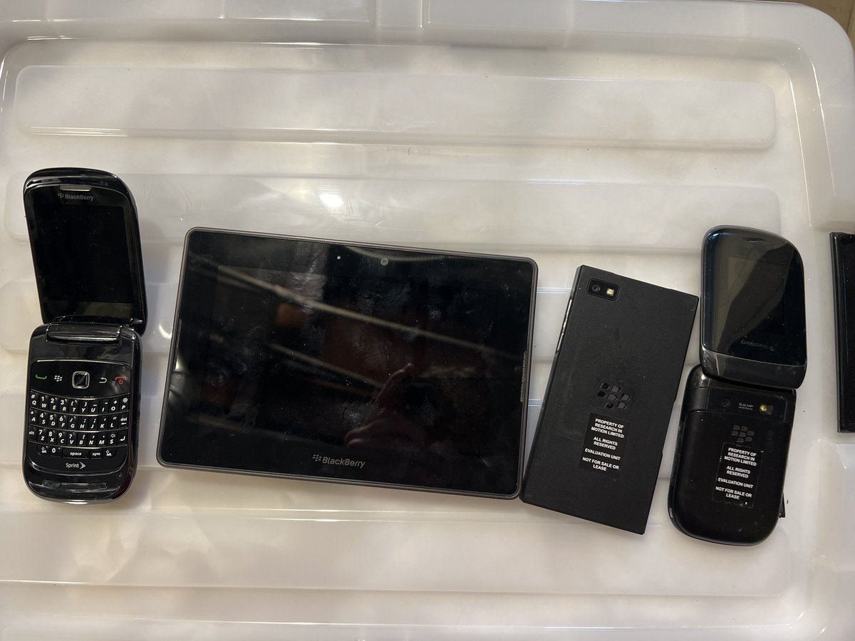 Dug up some old BlackBerry test units while packing today. Good memories.