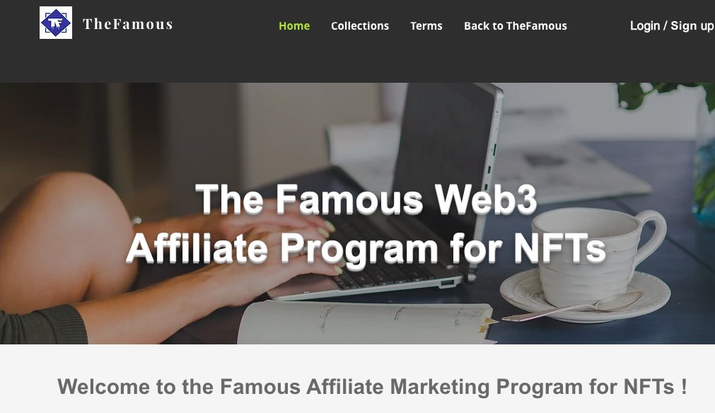 TheFamous_AS's tweet photo. News!! We are Unlocking the Potential of NFTs with Affiliate Marketing: A Win-Win Strategy for Creators and Affiliates Join the Famous affiliate program  for NFTs, it’s Free, and start to make money with NFTs https://t.co/RPPjbq7ZEa
(limited affiliate spots for the pilot)
#NFT https://t.co/sEpHcGg9gE