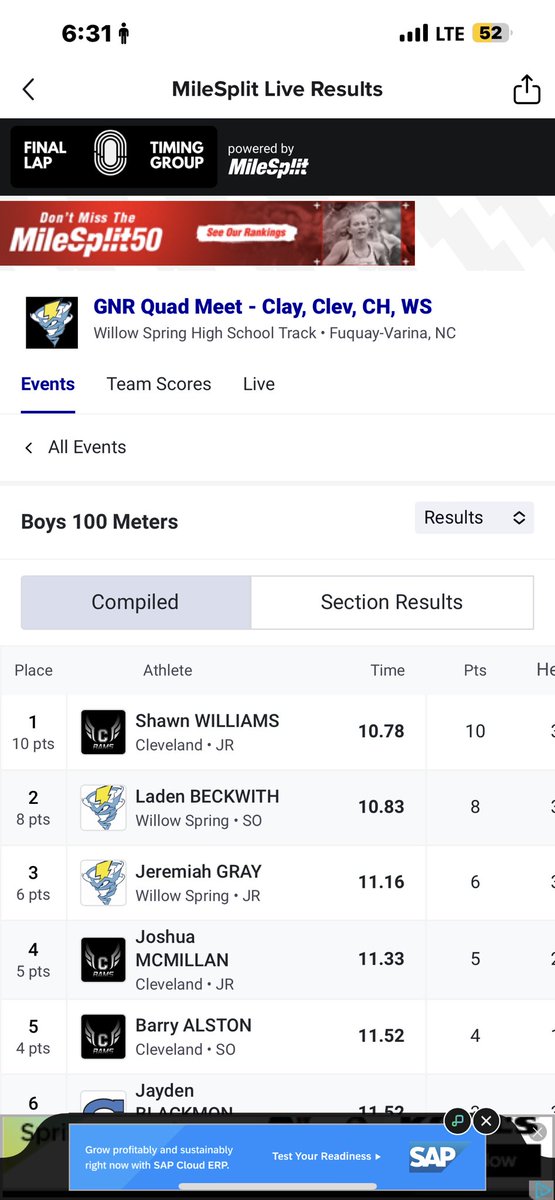 ShawnWilliams_'s tweet photo. 100 meter dash 🥇
10.78
lane 6 https://t.co/RpuKyMpu2m