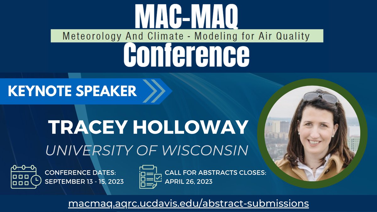 Excited to be part of the 2023 MAC-MAQ conference @ucdavis this September ... If you work in #airquality modeling, hope to see you there! Abstracts due April 26 at macmaq.aqrc.ucdavis.edu/abstract-submi…