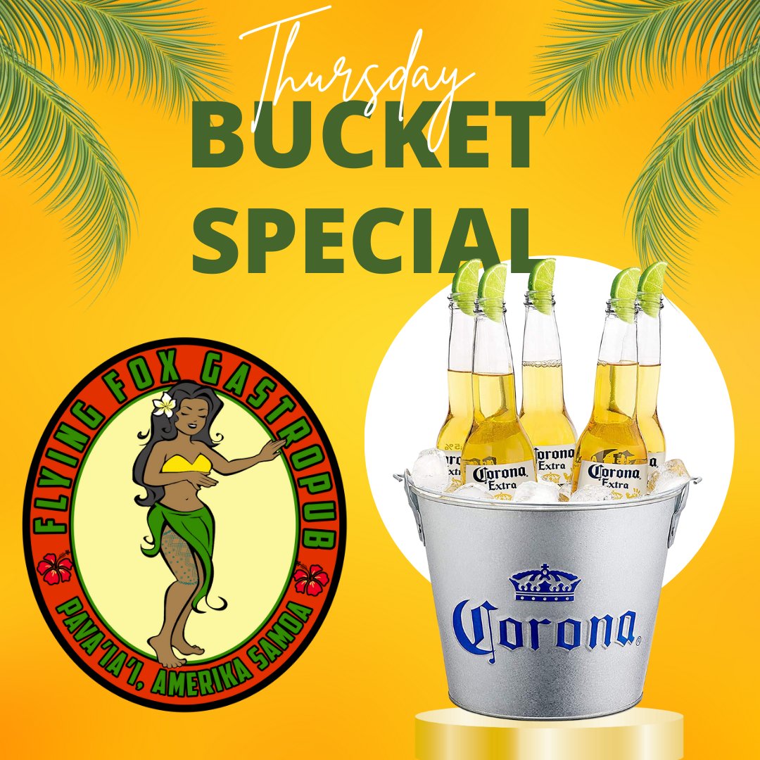 FlyingFoxBeerAS's tweet image. Every Thursday all beer buckets are just $20! Choose Flying Fox for your Thursday decompress session! Weekends are for Flying Fox!