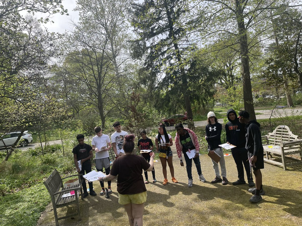 MrsCarroll25's tweet photo. Absolutely gorgeous day for a field trip to the Civic Garden Center’s Green Learning Station! Students learned about invasive plants, renewable energy, and cycles in nature. 
@civicgarden https://t.co/GintGcDzts