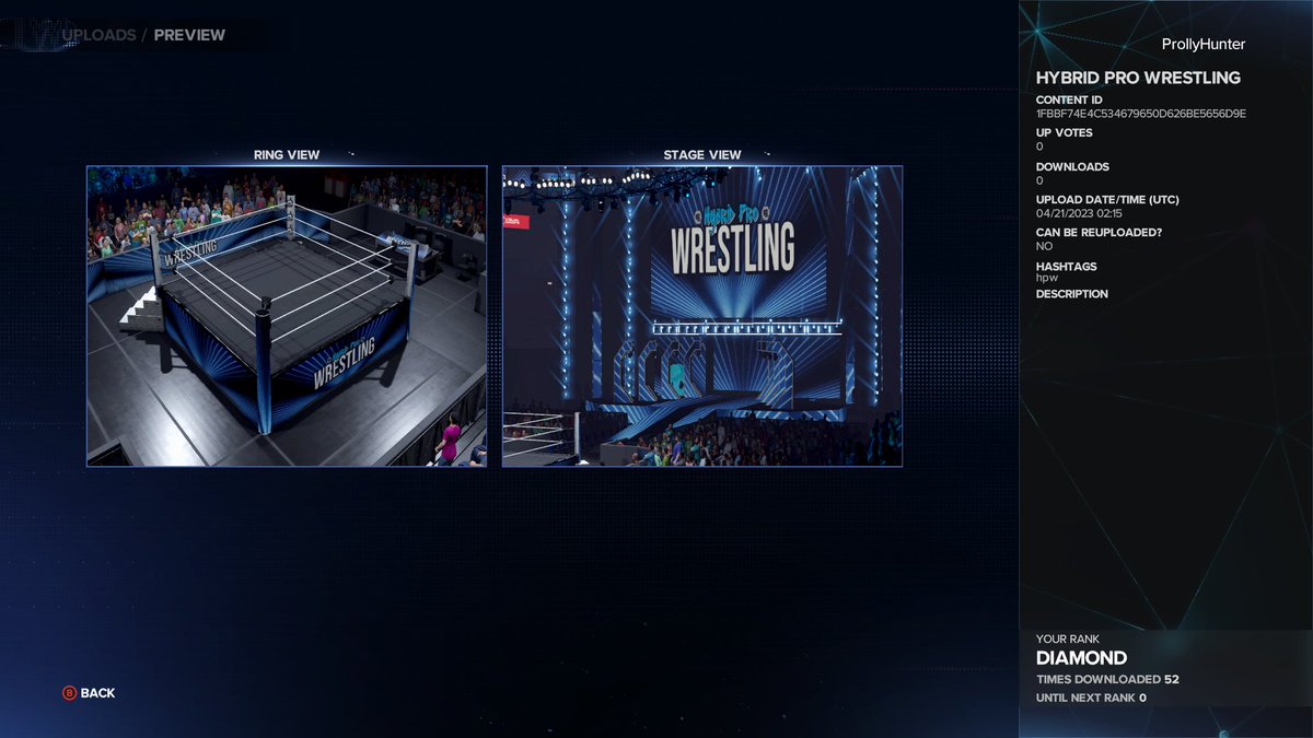 HPW2K's tweet photo. The Hybrid Pro Wrestling arena is 
now available for download on Community Creations under shows! 

Search Tags: HPW https://t.co/rfSLG1DBbP