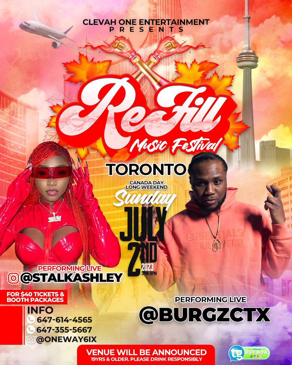BurgzCTX's tweet photo. Mi nuh stalk gyal mi have @stalkashley โค๏ธ๐๐ July 2nd I'll be Performing Live @ #RefillMusicFestivalToronto @oneway6ix Love E Look ๐ ๐๐พโ๏ธยฎ๏ธ๐ฏ๐ค๐พ๐ฅ๐ฅ๐ฅ๐จ๐ฆ๐ฏ๐ฒ๐๐ฝ๐ฏโโ๏ธ๐๐ฝ๐ฏโโ๏ธ I need all my friends , family and true Burgavelli fans to attend ! Especially the Barbies ๐ฏโโ๏ธ๐ฏโโ๏ธ๐ฏโโ๏ธ #Repost #Lidge https://t.co/cixFYjEmyY