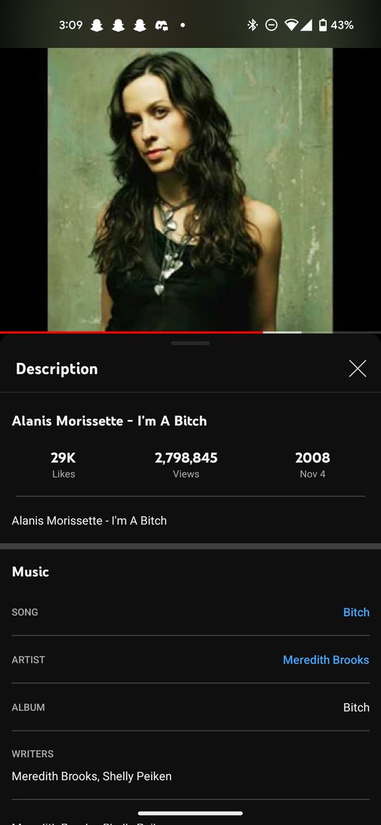 Jenderfly's tweet photo. @alanis Aloha, Queen of 90s Girl Power!!! Can you please help settle an internet conundrum? Ppl seem to think you covered Meredith Brooks' Bitch. I think she just sounded like you so they Mandela effect'd themselves &amp; some dude uploaded to YT in 2008 w/ your name+pic. Lies, yeah? https://t.co/wWgl8bdAYU