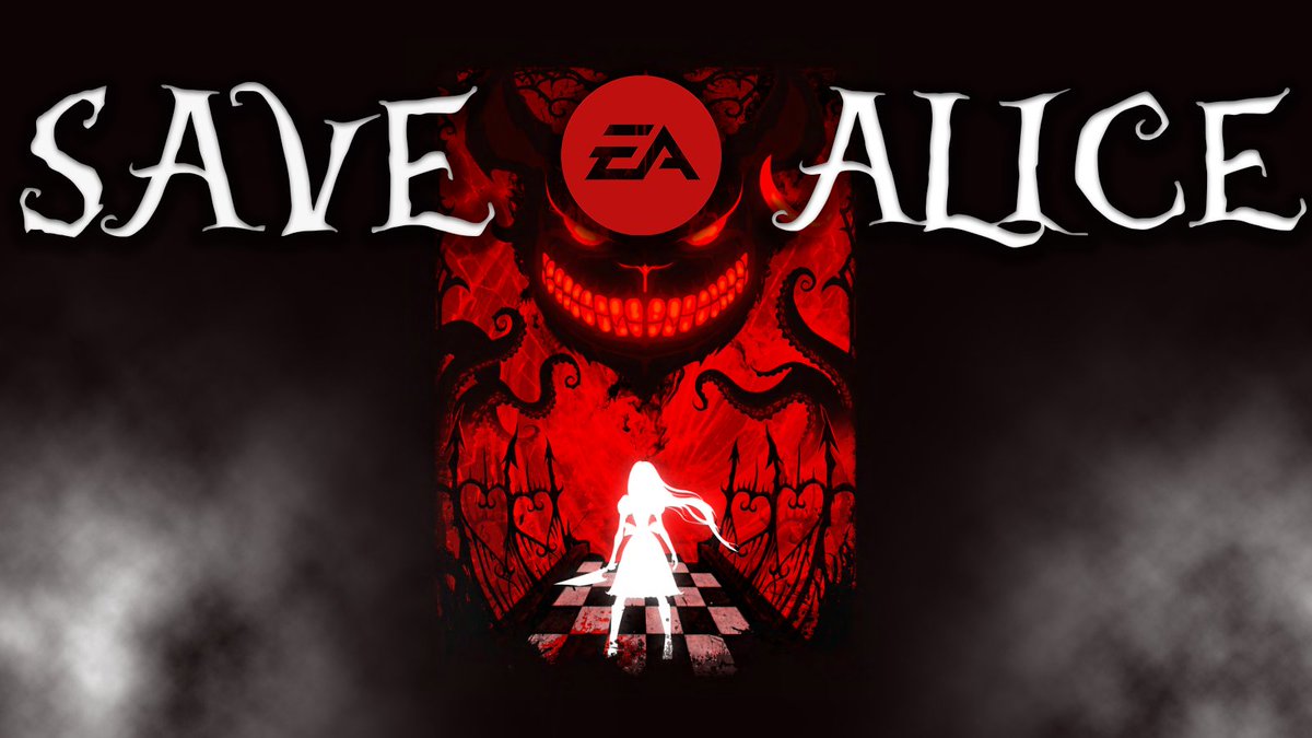 Velnezar's tweet photo. Save Alice From EA's Malice.
Alice Asylum, Alice Madness Returns canceled sequel art.
Art by Alex Crowley, edit by me. #SaveAlice https://t.co/ZgtmAiHiua
