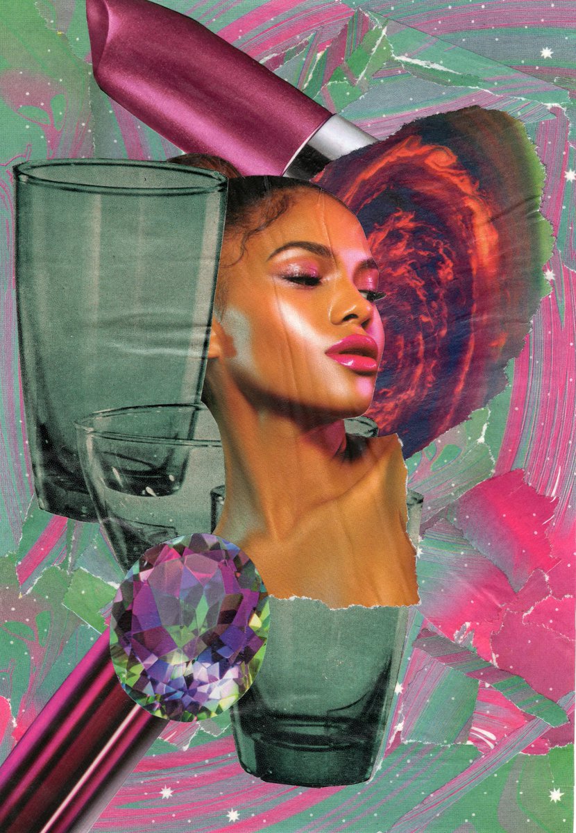 variegatedviews's tweet photo. Guava (2023) a fuchsia and green magazine mini collage #magazinecollage #analogcollage #collage https://t.co/6F7kAY4IfW