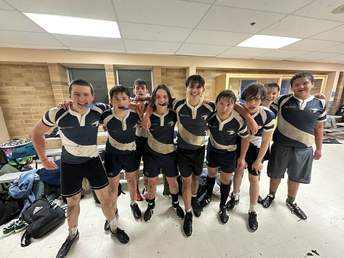 ChatelechSS's tweet photo. A great winning effort by our Jr Boys Rugby team today against Argyle!  Ardent fan support despite the rainy weather! https://t.co/hvDAwghN34