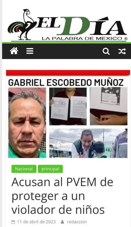 MorgadoJacky's tweet photo. Doble moral de la porquería de @partidoverdemex lo único que han hecho es dañar a México foto de Jesús Sesma que no quiere que veas su esposa pisando la cabeza de un Leona y en primaras planas un supuesto legislador que es protegido del verde Violador de niños porquerías PVEM https://t.co/aCPseQ1vss