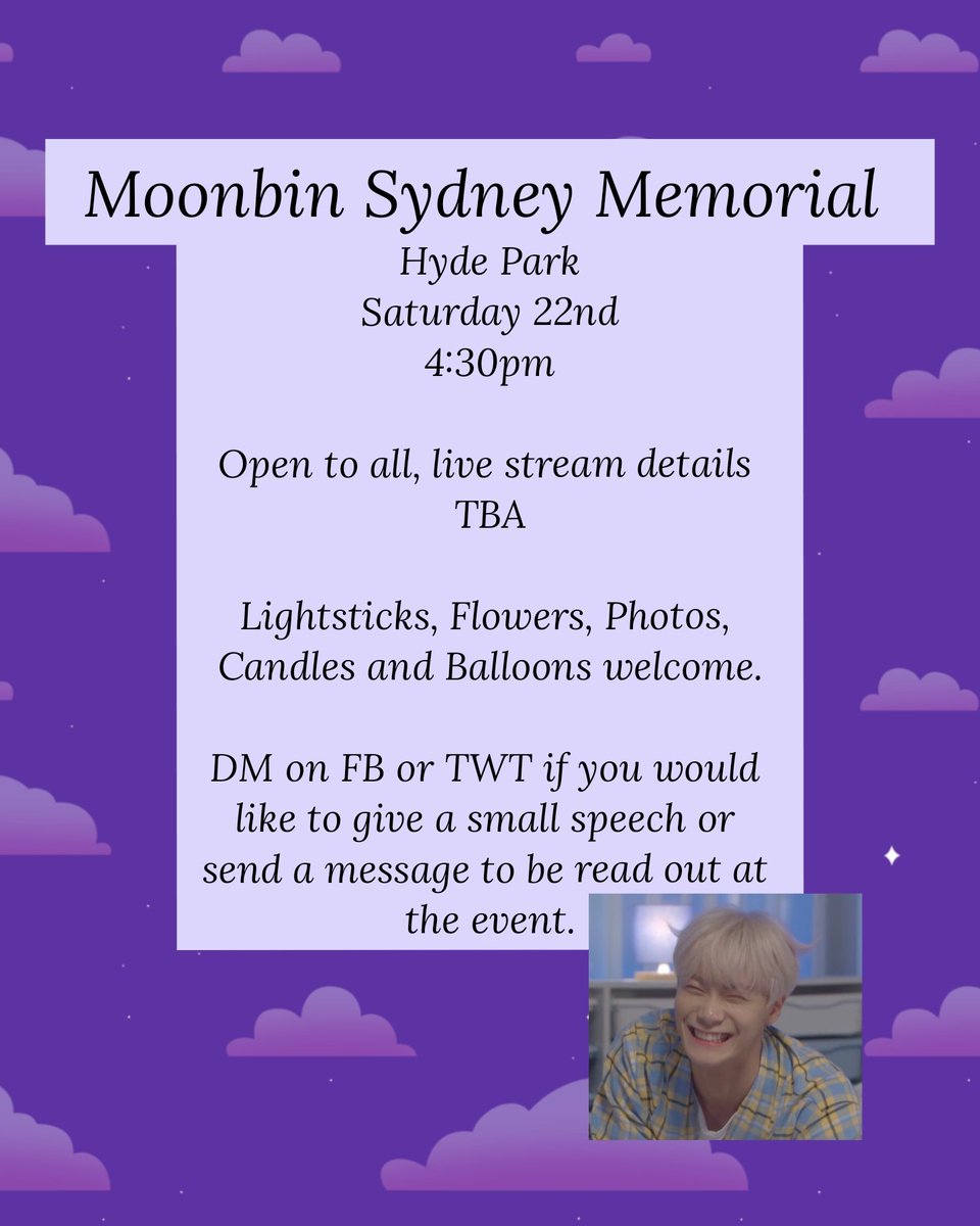 stanadream's tweet photo. Moonbin Sydney Memorial tomorrow.

#MoonBinWeLoveYou #MOONBIN #RIPMoonbin #astro #aroha https://t.co/gFSc8KRgJL