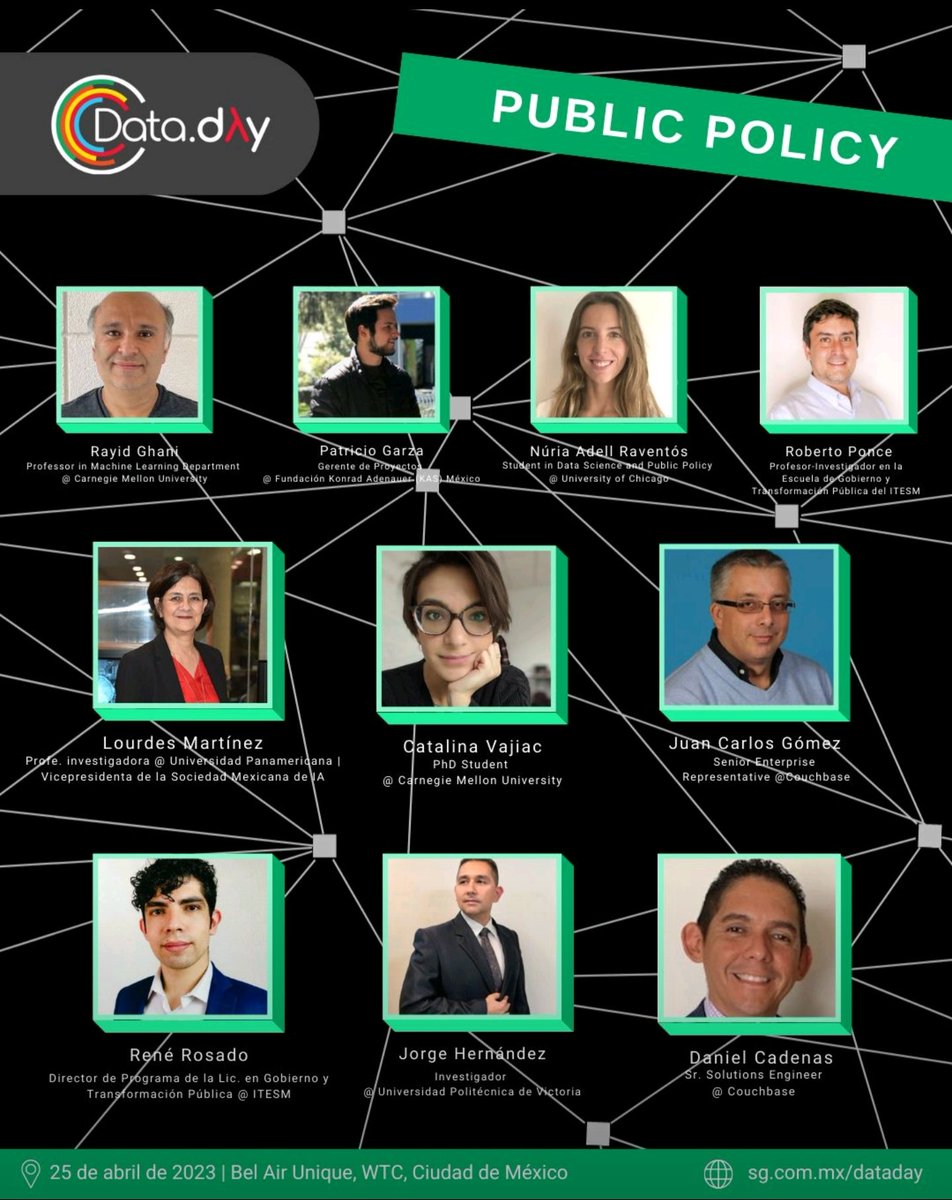 renorosgon's tweet image. Honestamente, me siento privilegiado de compartir el track de #PublicPolicy con estás celebridades en el #DataDay 🥹