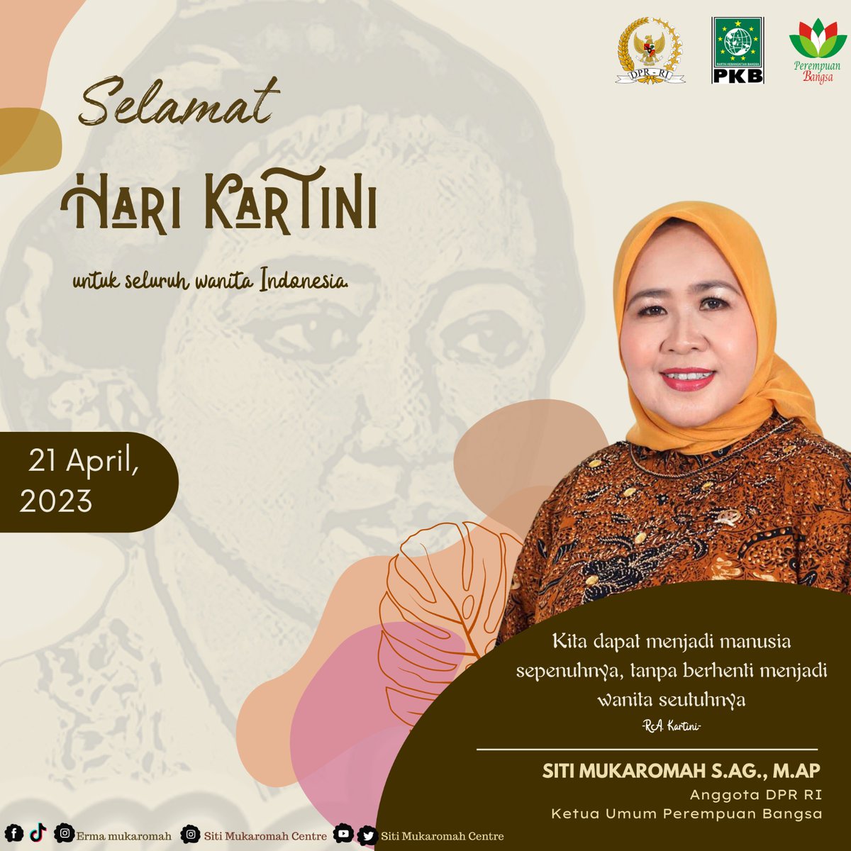 Selamat Hari Kartini <a href="/cakimiNOW/">A Muhaimin Iskandar</a> <a href="/DPP_PKB/">DPP PKB</a> <a href="/EmHasanuddin/">M Hasanuddin Wahid</a> <a href="/hanifdhakiri/">MHD</a> <a href="/FraksiPKB/">Fraksi PKB DPR RI</a> <a href="/CucunCentre/">Cucun Centre</a> #kartini #April21 #عيد_الفطر_المبارك