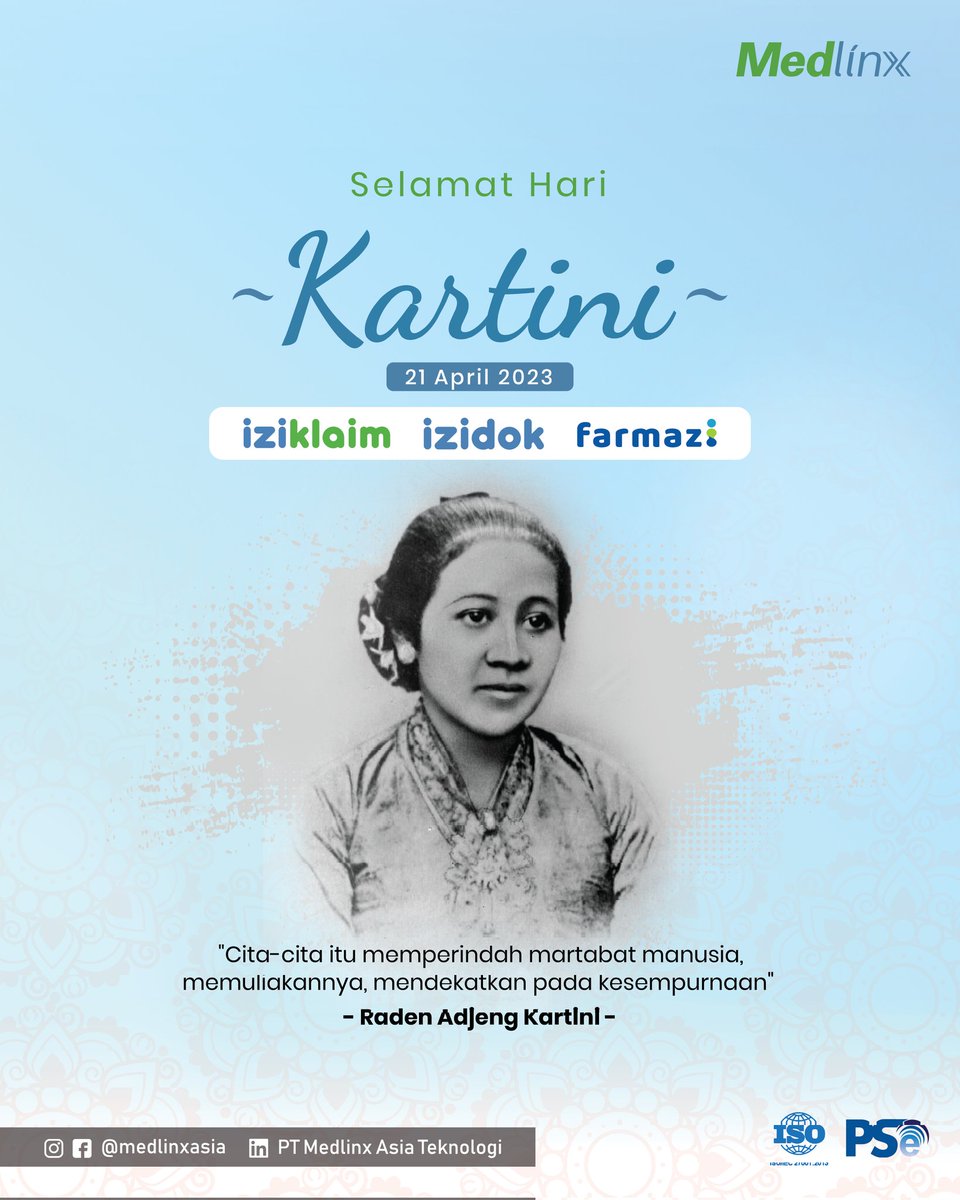 FarmaziID's tweet photo. Bukan sekadar kata, cita-cita dapat memperindah martabat manusia dan mendekatkan pada kesempurnaan hidup. Jadilah wanita yang memiliki cita-cita tinggi, untuk hidup yang lebih baik.

Selamat Hari Kartini! 

#medlinx #izidok #iziklaim #farmazi #harikartini #kartinisday #kartini https://t.co/DJDY2kdhZx