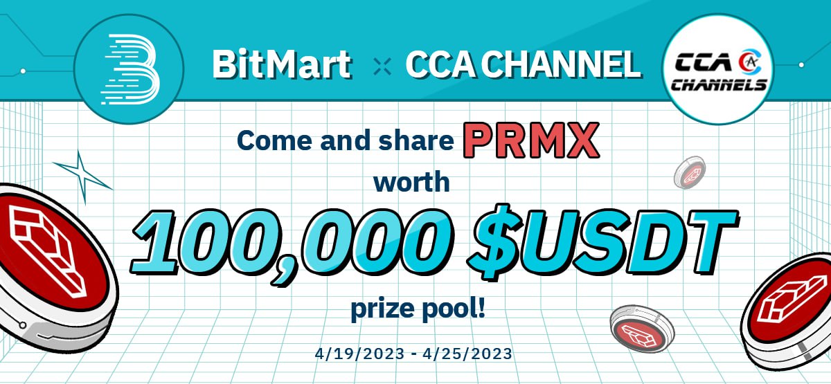 CCA_Channels's tweet photo. 🎁BIG AIRDROP CHO CỘNG ĐỒNG CCA CHANNELS X @BitMartExchange 
💲POOL THƯỞNG:  100,000 USDT
🏆WINNER: ALL (FCFS)
📌Tham gia ngay: https://t.co/UkIWjf3Wc0
✅Like, Retweet, Commnet tag 5 bạn bè
#Airdrop #Giveaway #CCA #PRMXairdrop https://t.co/4RbSQANa0N