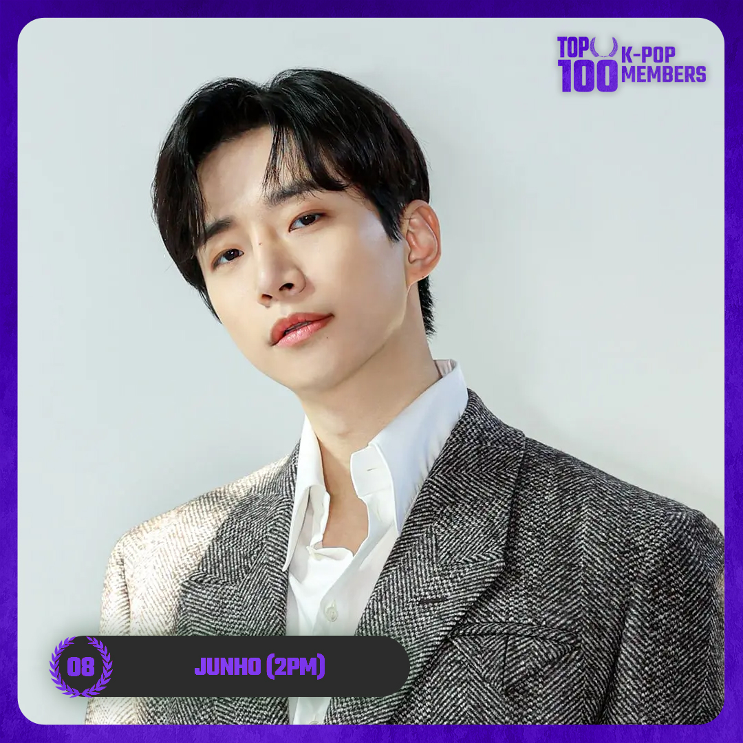 TOP 100 – K-POP MEMBERS #8 Junho (#2PM) Congratulations! 🎉