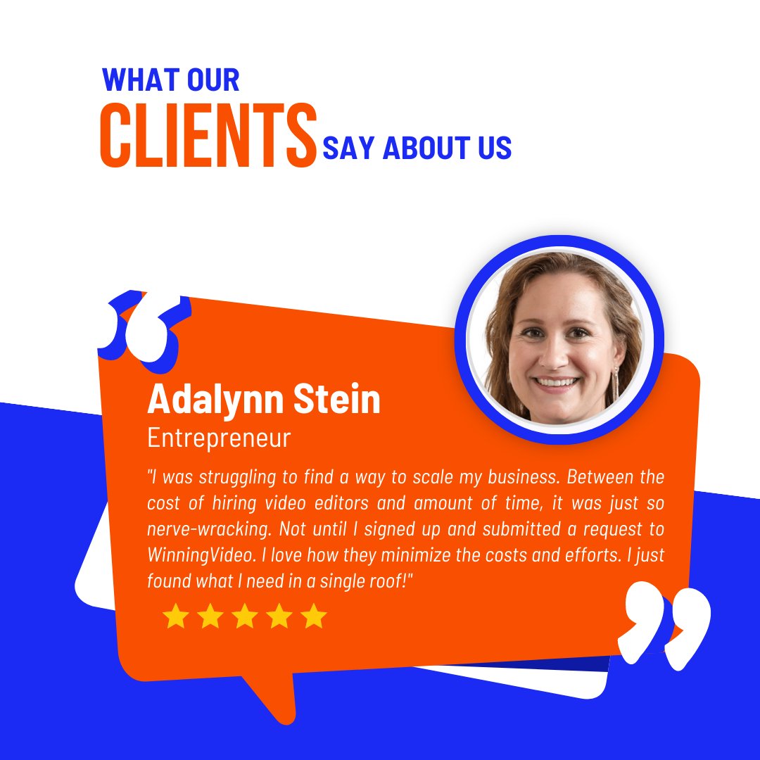 Our team is the best at what we do. Message us now to get started!

#VideoMarketing #clientreview #videoads #winyourway #winningvideo #winningads