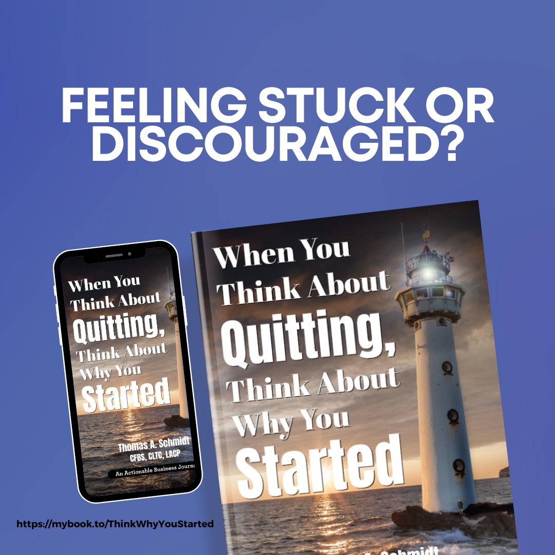 Credtabulous's tweet photo. Feeling stuck or discouraged?

"When You Think About Quitting, Think About Why You Started" by Tom Schmidt is the ultimate pick-me-up. This inspiring book will help you stay motivated and overcome any obstacles.

#ThinkWhyYouStarted #Perseverance #Motivation #Success https://t.co/jIlOCajXzC